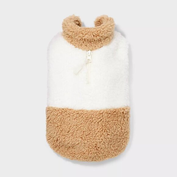 NEW Faux Shearling Neutral Dog Vest - Boots & Barkley™ Small Up to 20 Pounds - Picture 2 of 10